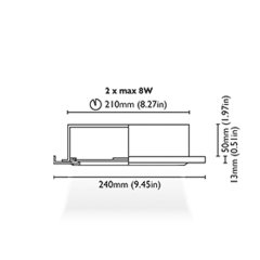 Tavan Aydınlatma Nesea 240 Kromaj Driver Entegre IP65