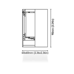 Tavan Aydınlatma Q-BE 90 Kromaj Driver Entegre