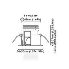 Tavan Aydınlatma Kychira 50F Kromaj