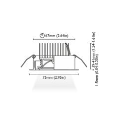 Tavan Aydınlatma Rodi 2-75 Kromaj Driver Entegre