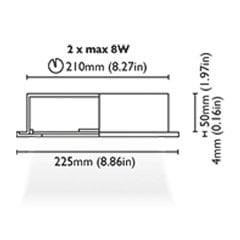 Tavan Aydınlatma Elettra 225 Kromaj Driver Entegre IP65