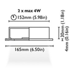 Tavan Aydınlatma Elettra 165 Kromaj Driver Entegre IP65