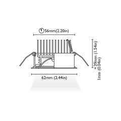 Tavan Aydınlatma Rodi 1-62 Kromaj Driver Entegre
