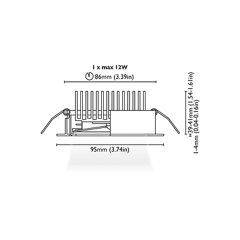 Tavan Aydınlatma Serifos 2-95 Kromaj Driver Entegre
