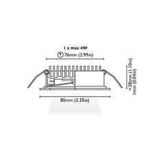 Tavan Aydınlatma Serifos 1-85 Kromaj Driver Entegre