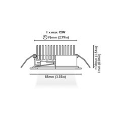 Tavan Aydınlatma Serifos 1-85 Satin Kromaj Driver Entegre