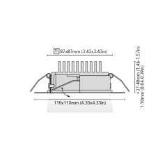 Tavan Aydınlatma Ferusa 2-110 Kromaj Driver Entegre
