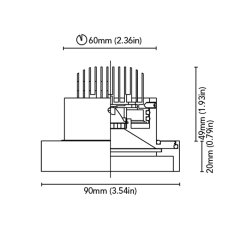 Tavan Aydınlatma Saturno 90 Pas. Çelik Vidasız IP66