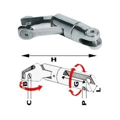 Mafsallı Fırdöndü Paslanmaz 6-8mm