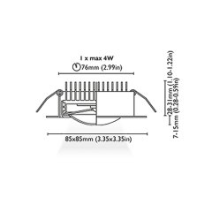 Tavan Aydınlatma Micene 2-85B Kromaj Driver Entegre