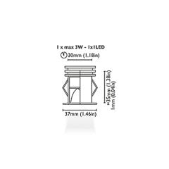 Tavan Aydınlatma Roe 37 Parlak Nikel IP65
