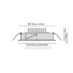 Tavan Aydınlatma Ferusa 1-110 Kromaj Driver Entegre IP65xx