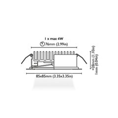 Tavan Aydınlatma Sikinos 1-85 4W Kromaj Driver Entegre