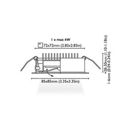 Tavan Aydınlatma Calipso 2-85 Kromaj Driver Entegre