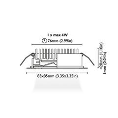 Tavan Aydınlatma Calipso 1-85 Satin Nikel Driver Entegre