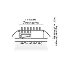 Tavan Aydınlatma Micene 2-85P Kromaj Driver Entegre