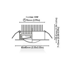 Tavan Aydınlatma Micene 2-85B Kromaj Driver Entegre