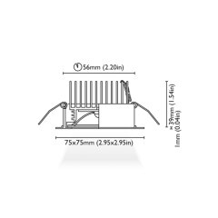 Tavan Aydınlatma Micene 1-75 Kromaj Driver Entegre