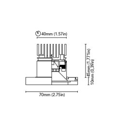 Tavan Aydınlatma Urano V70 Pas. Çelik Vidalı IP66