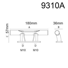 Koç Boynuzu Paslanmaz Çelik 180x36x57mm