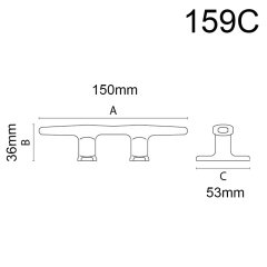 Koç Boynuzu Kromaj 150x36x53mm