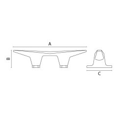 Koç Boynuzu Kromaj 150x35x50mm