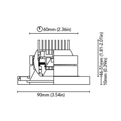 Tavan Aydınlatma Ciclope 90 Pas. Çelik IP66