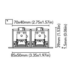 Multi Spot Aydınlatma Mini Evia 2 H40 Siyah Driver Entegre