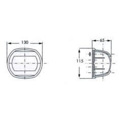 İskele Feneri 12V/25W Kromaj