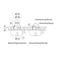 Pushbuton Sarı 19mm