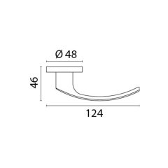Kapı Kolu Kromaj 124x46mm