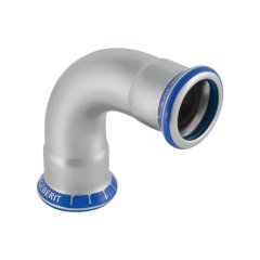 Mapress Paslanmaz Çelik Dirsek 90° (FKM, Blue) Ø15mm