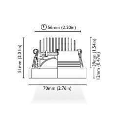 Tavan Aydınlatma Jack 1-70 Kromaj Driver Entegre IP65