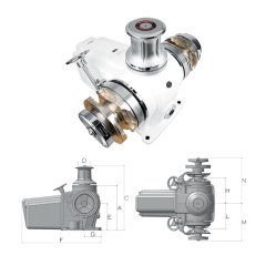 Ercole B Yatay Irgat 24 3500W 14mm 2 Kav. 1 Fener Beyaz Alüminyum