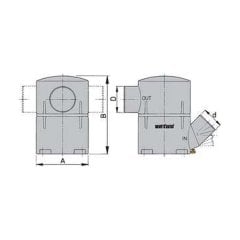 Waterlock Kompakt Giriş 127mm-Çıkış 152mm 75lt