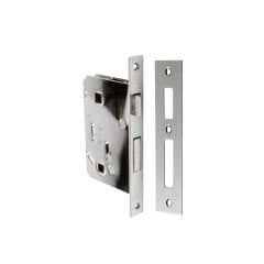 WC Kapı Kilidi Paslanmaz Çelik Sol 93x55x12mm