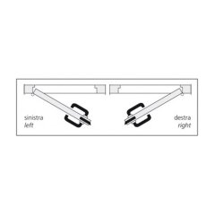 WC Kapı Kilidi Paslanmaz Çelik Sol 163x75x13mm
