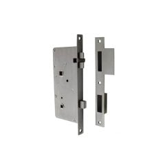 WC Kapı Kilidi Paslanmaz Çelik Sol 163x75x13mm