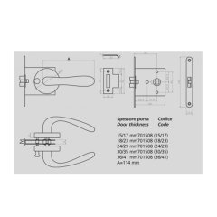 Kapı Kilidi Paslanmaz Çelik 18/23mm