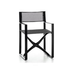 Calipso Yönetmen Sandalyesi Alüminyum Siyah