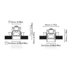 Tavan Aydınlatma Zeno 1 25 Mat Parlatılmış Pirinç Driver Entegre IP65