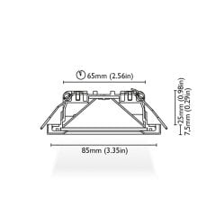 Tavan Aydınlatma LITE Alabama 85 Pas. Çelik Driver Entegre IP66