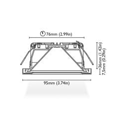 Tavan Aydınlatma LITE Alabama 95 Pas. Çelik Driver Entegre IP66