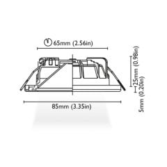 Tavan Aydınlatma LITE Orlando 85 Pas. Çelik 2700K Driver Entegre IP66