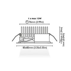 Tavan Aydınlatma Calipso 1-85 Pas. Çelik IP65