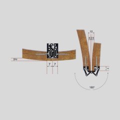 Akordion Menteşe Kromaj 39x28mm