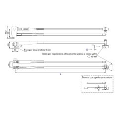 Silecek Kolu Çiftli 316 Pantograf Su Fıskiyeli 850mm
