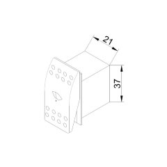 Silecek Kontrol Switch Siyah 12-24V