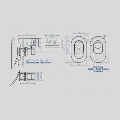 Çekmece ve Kapak Kilidi Paslanmaz Çelik 45x75mm