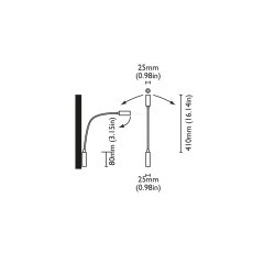 Okuma Aydınlatma Stilo Top Kromaj Düğmeli